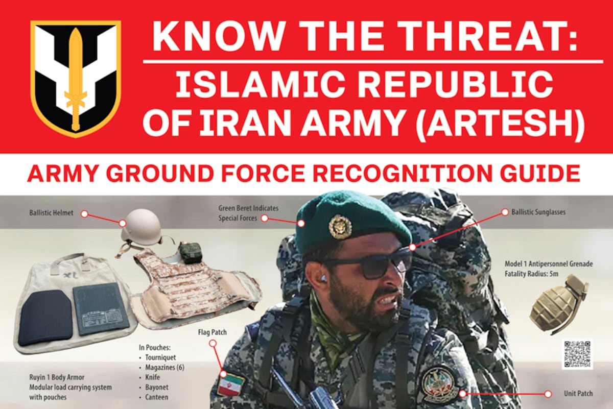 Official poster depicts the US Army’s newest threat: The Iranian soldier