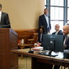Tennessee Assistant Attorney General John W. Ayers, left, presents arguments during a court hearing, Wednesday, Oct. 7, 2026, in Nashville, Tenn., as attorneys for Christa Pike request the Tennessee Department of Corrections to preserve all evidence related to her failed execution.