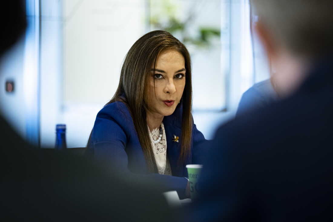 Harmeet Dhillon, assistant attorney general for civil rights at the US Department of Justice, during an interview in Washington, D.C., in August 2026.