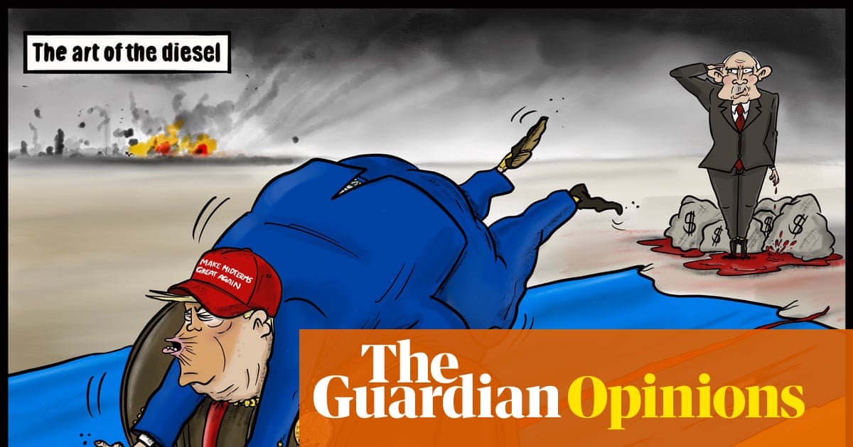 Pete Songi on Donald Trump’s plan to buy diesel from Russia – cartoon - The Guardian