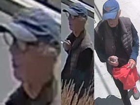 Toronto Police released three photos showing a suspect wanted in a mischief investigation in North York.