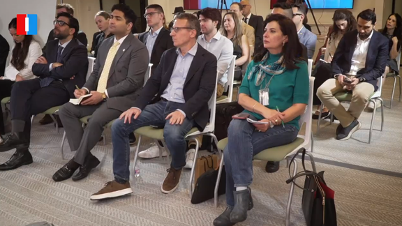 Audience members attend an Iran International Insight panel discussion in Washington, DC.