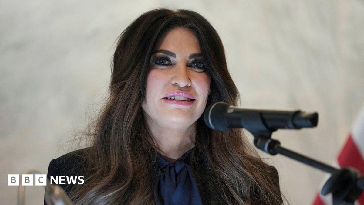 Kimberly Guilfoyle at an event in Athens on 7 October.