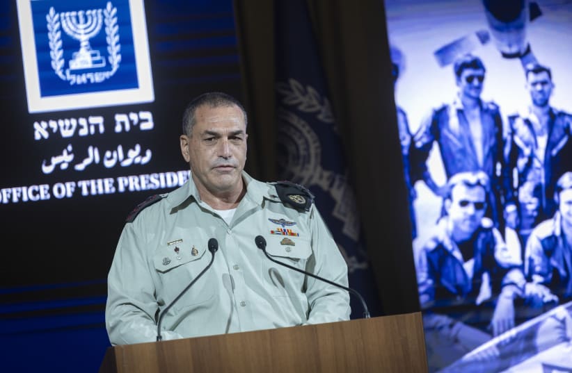 IDF Chief of Staff Eyal Zamir attends a ceremony marking the 50th anniversary of Operation Entebbe at the President’s Residence in Jerusalem, July 12, 2026. (Illustrative) 