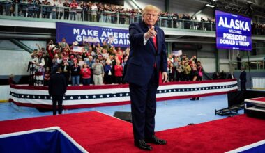 Trump pardons mechanics onstage at Alaska rally after Biden-era prosecutions