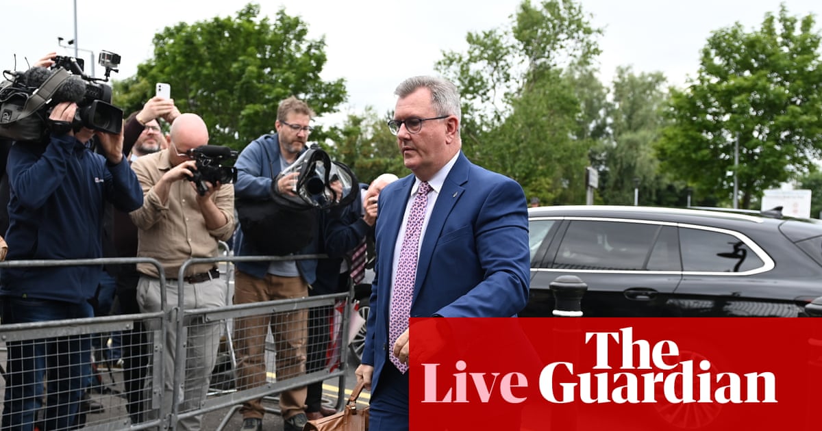 Former DUP leader Jeffrey Donaldson sentenced to 15 years for child sexual abuse – latest updates | UK news