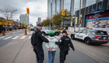 Bloor Street Toronto bike lane removal: arrests made