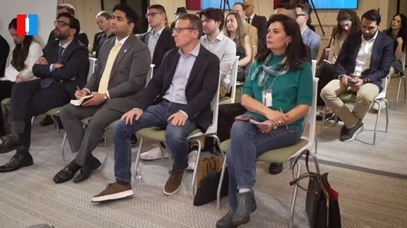 Audience members attend an Iran International Insight panel discussion in Washington, DC.