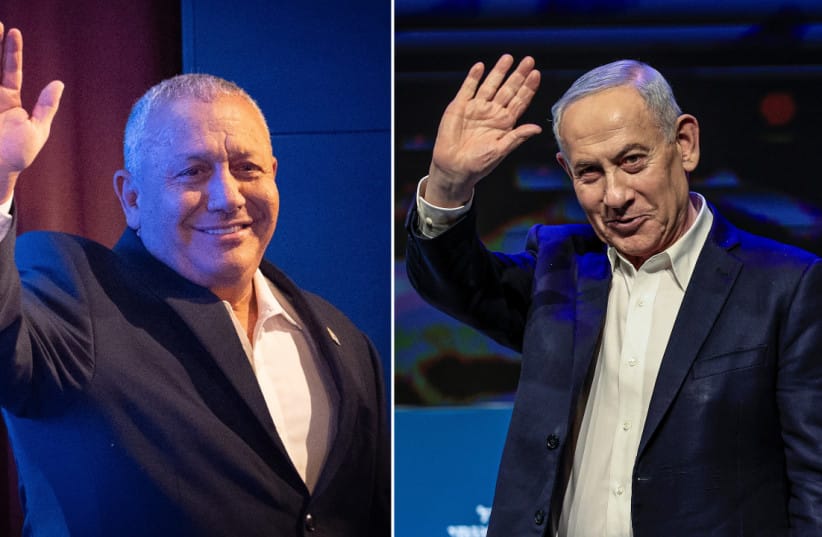 (L-R): Yashar head Gadi Eisenkot; Prime Minister Benjamin Netanyahu