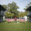 A memorial to the victims of the Fort Hood shooting, pictured in November 2009 outside the apartment complex where Hasan lived.