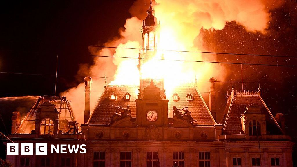 Violent clashes, looting and buildings ablaze in France as over 1,000 arrested after protests - BBC