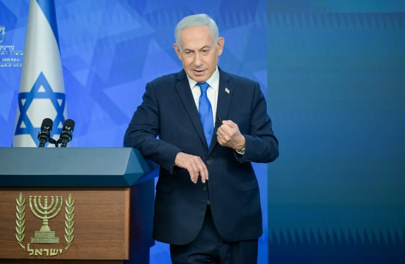Prime Minister Benjamin Netanyahu seen during a presentation of Israel’s national security doctrine, in Jerusalem, October 18, 2026