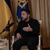 Ukrainian President Volodymyr Zelenskyy speaks with NPR in Kyiv, Ukraine, on Tuesday.
