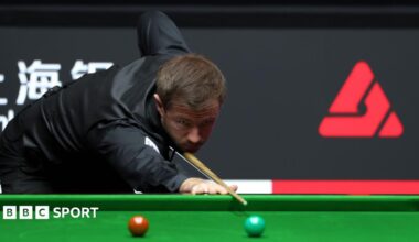 Jack Lisowski after taking a shot