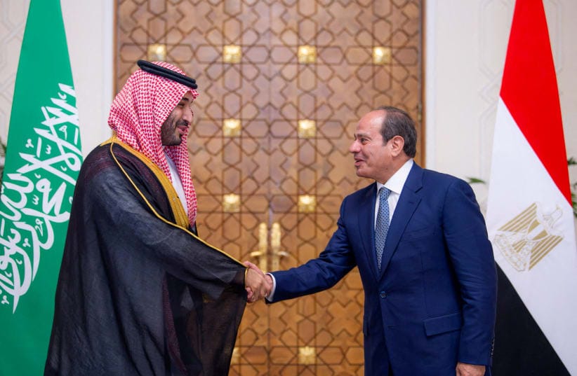 FILE PHOTO: Egyptian President Abdel Fattah al-Sisi meets Saudi Crown Prince Mohammed bin Salman in Cairo, Egypt, September 15, 2026.