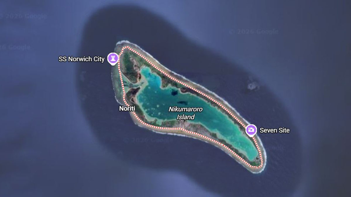Google Earth imagery of Nikumaroro Island
