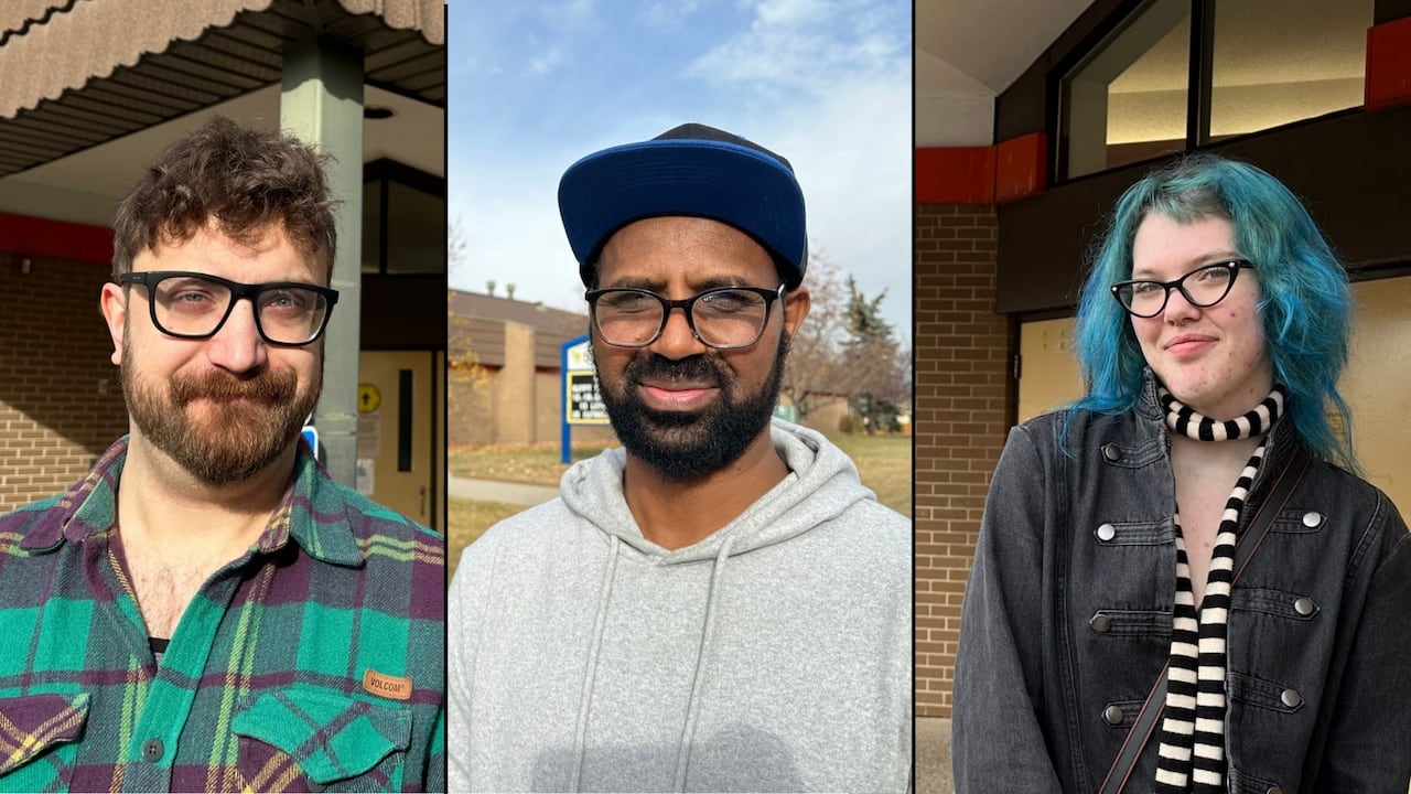 Three people in a collage
