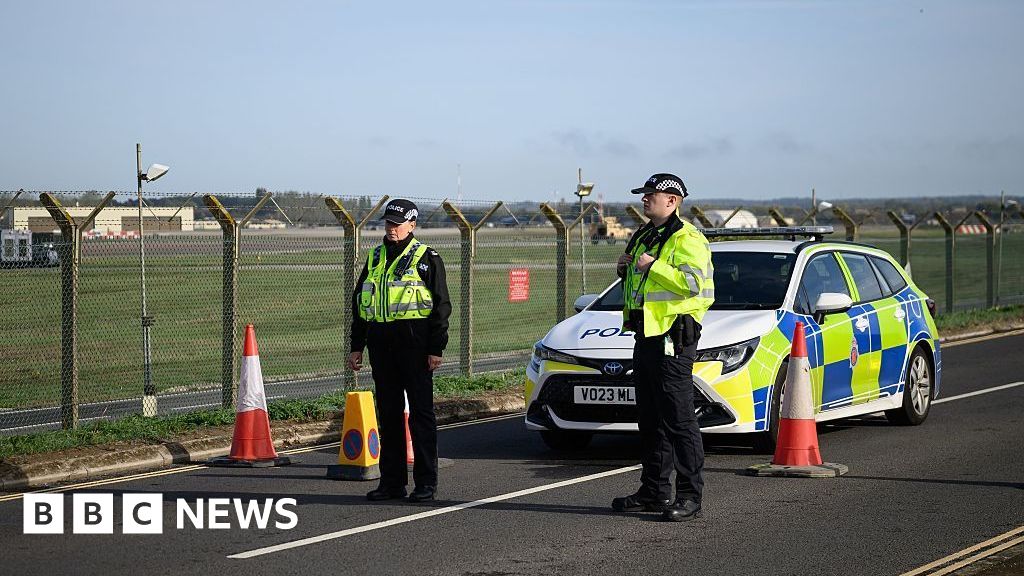 Two men re-arrested on suspicion of assisting Iran intelligence after RAF Fairford incident - BBC