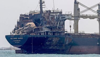 Iran claims oil tankers struck sea mines as IMO warns Hormuz unsafe