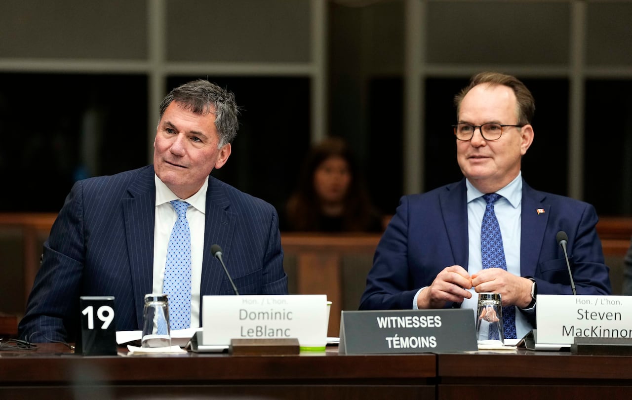 Canada-U.S. Trade Minister Dominic LeBlanc and Transport Minister Steven MacKinnon defended Bill C-39 on Monday at a special legislative committee.