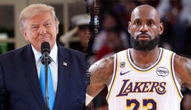 Trump blasts LeBron James as a 'total disgrace' over his national anthem antics during 76ers debut