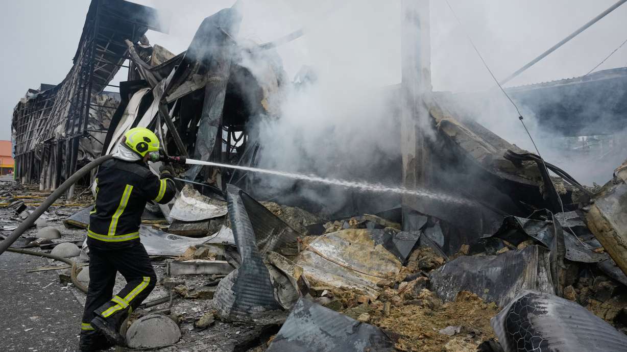 Russian missiles pound Kyiv as Moscow says over 800 Ukrainian drones downed