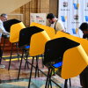 People vote at a polling location at the Metro Headquarters Building in Los Angeles during California's state primary election on June 2, 2026.