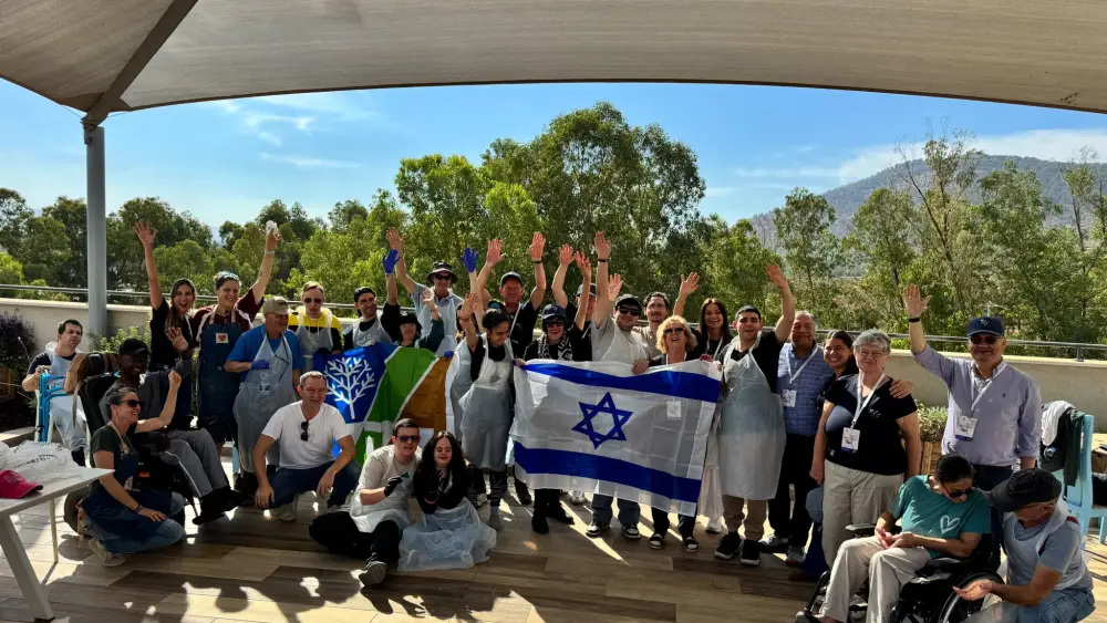 KKL-JNF leaders volunteer with people with special needs in northern Israel during the organization’s World Leadership Conference, Oct. 20, 2026. Credit: KKL-JNF.