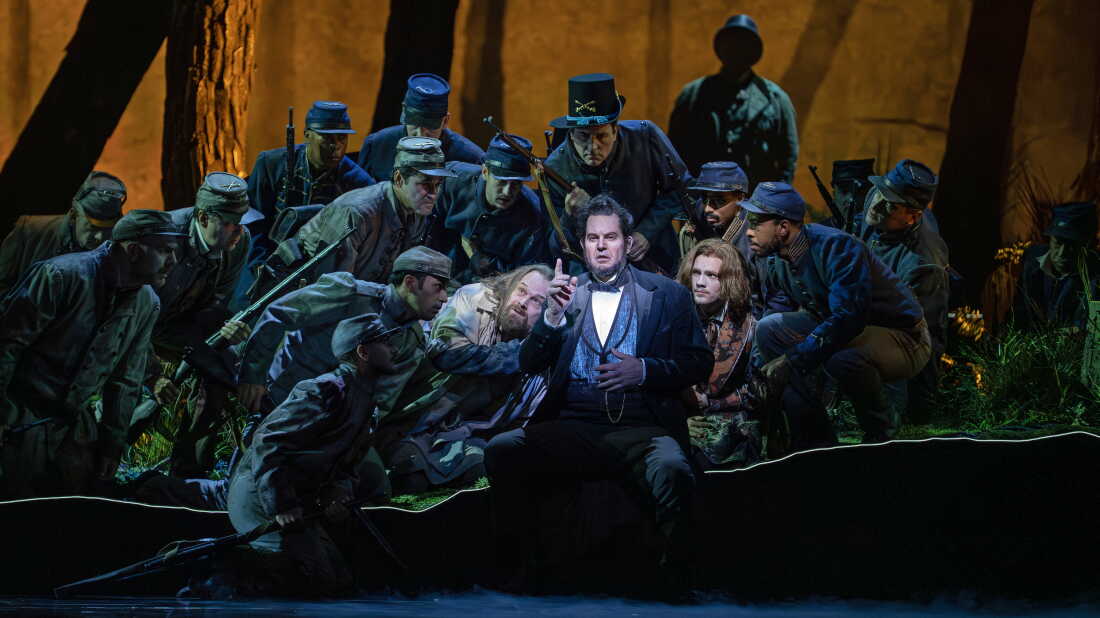 Petter Mattei portrays stars in the Metropolitan Opera production of Lincoln in the Bardo, adapted from George Saunders' surreal novel about the president grieving the loss of his son in the midst of the Civil War.