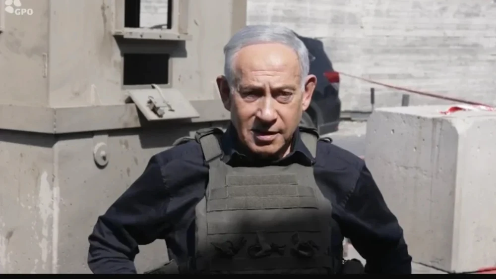 Israeli Prime Minister Benjamin Netanyahu delivers a video statement from Hebron, Oct. 23, 2026.