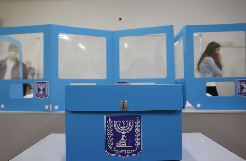 Israel Elections: A polling station in Jerusalem, as Israelis vote in their general elections, on March 23, 2021.
