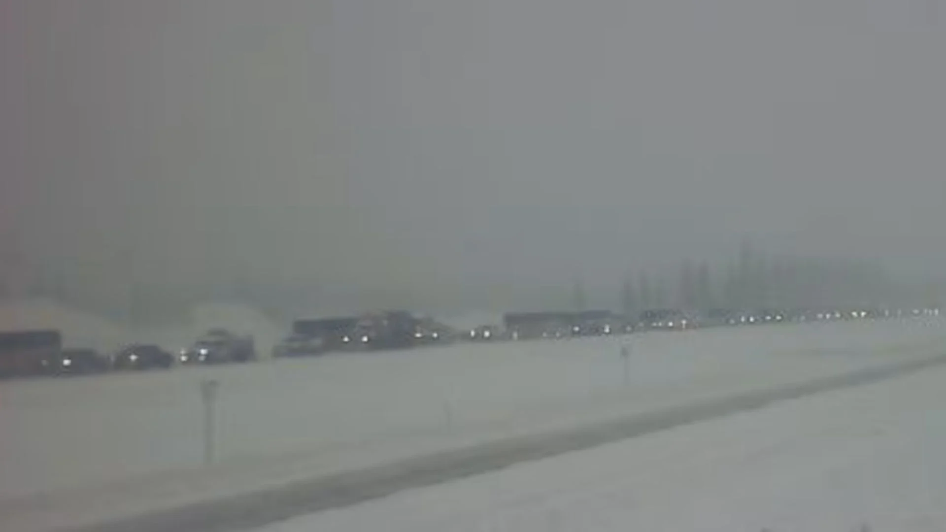 Traffic on Highway 63 Alberta snow/Alberta 511 via CBC