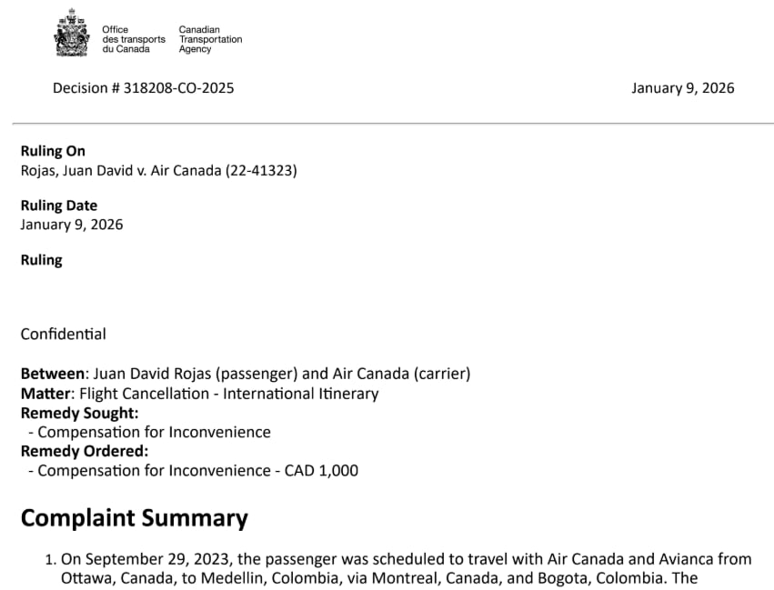 Screenshot of written document