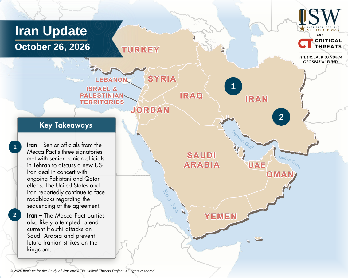 Iran Update, October 26, 2026