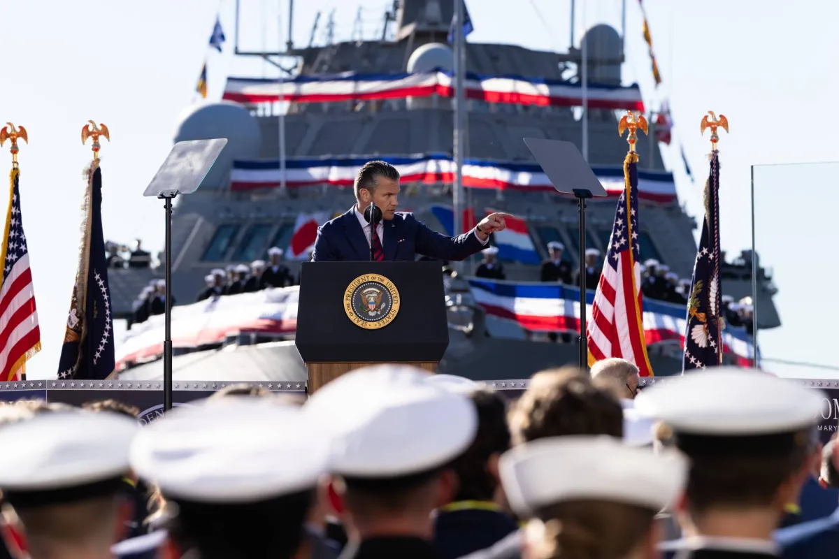 Pentagon Chief Visits Carrier Returning from Tough Iran War Deployment