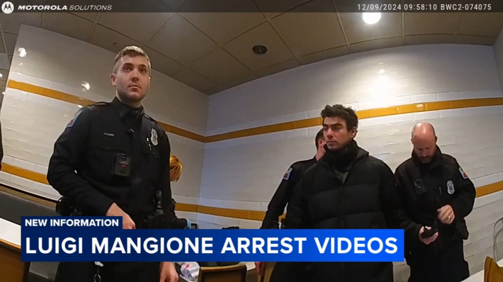 Newly unsealed police body camera footage shows Luigi Mangione’s arrest in Altoona, Pennsylvania, after United Healthcare CEO murder