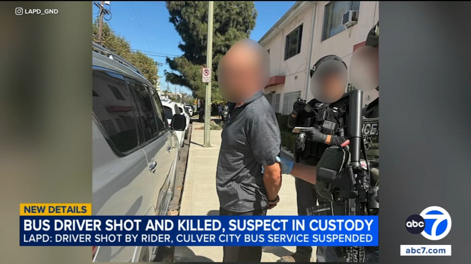 Suspect arrested in deadly shooting of Culver City bus driver in Mar Vista, LAPD says