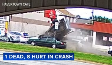 1 person killed, 8 others injured in Haverford Township crash captured on video