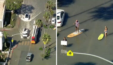 Newport Beach declares local emergency after high tide from Tropical Storm Rachel floods streets