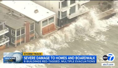 Long Beach homes red-tagged as high surf from Tropical Storm Rachel damages shoreline