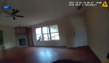 Body camera video shows suspect smashing through window to evade deputy in Oklahoma County