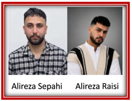 execution of two young upriser from January uprising iran