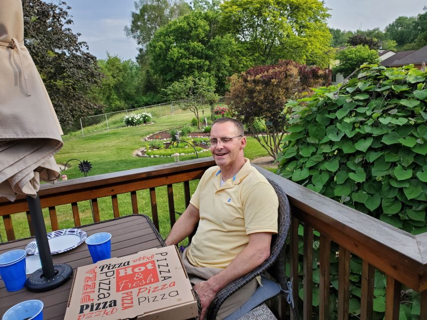 A photo of Gino Chouinard taken around Father’s Day 2025.