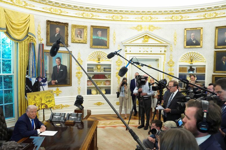 Trump's changes to the Oval Office have been hard to miss.