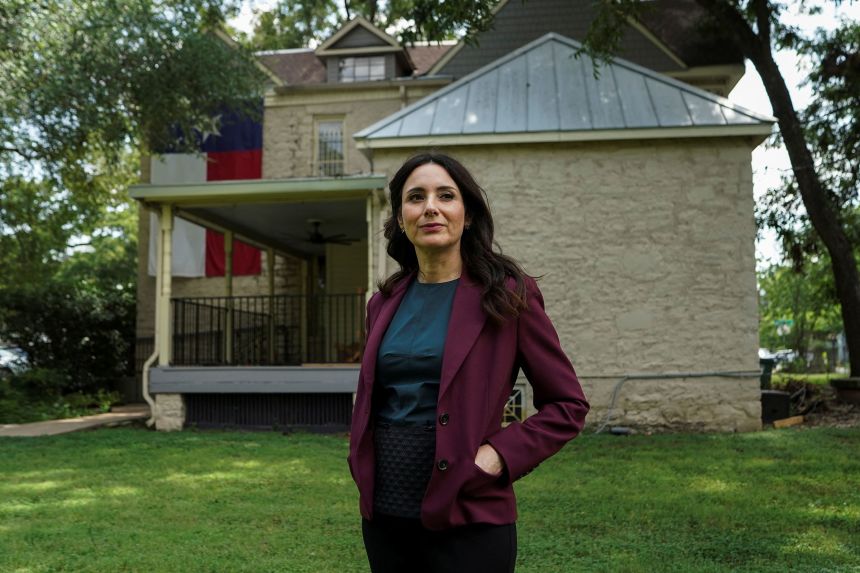 Gina Hinojosa, a state representative and Democratic nominee for Texas governor, poses for a photo at her offices in Austin, on July 29.