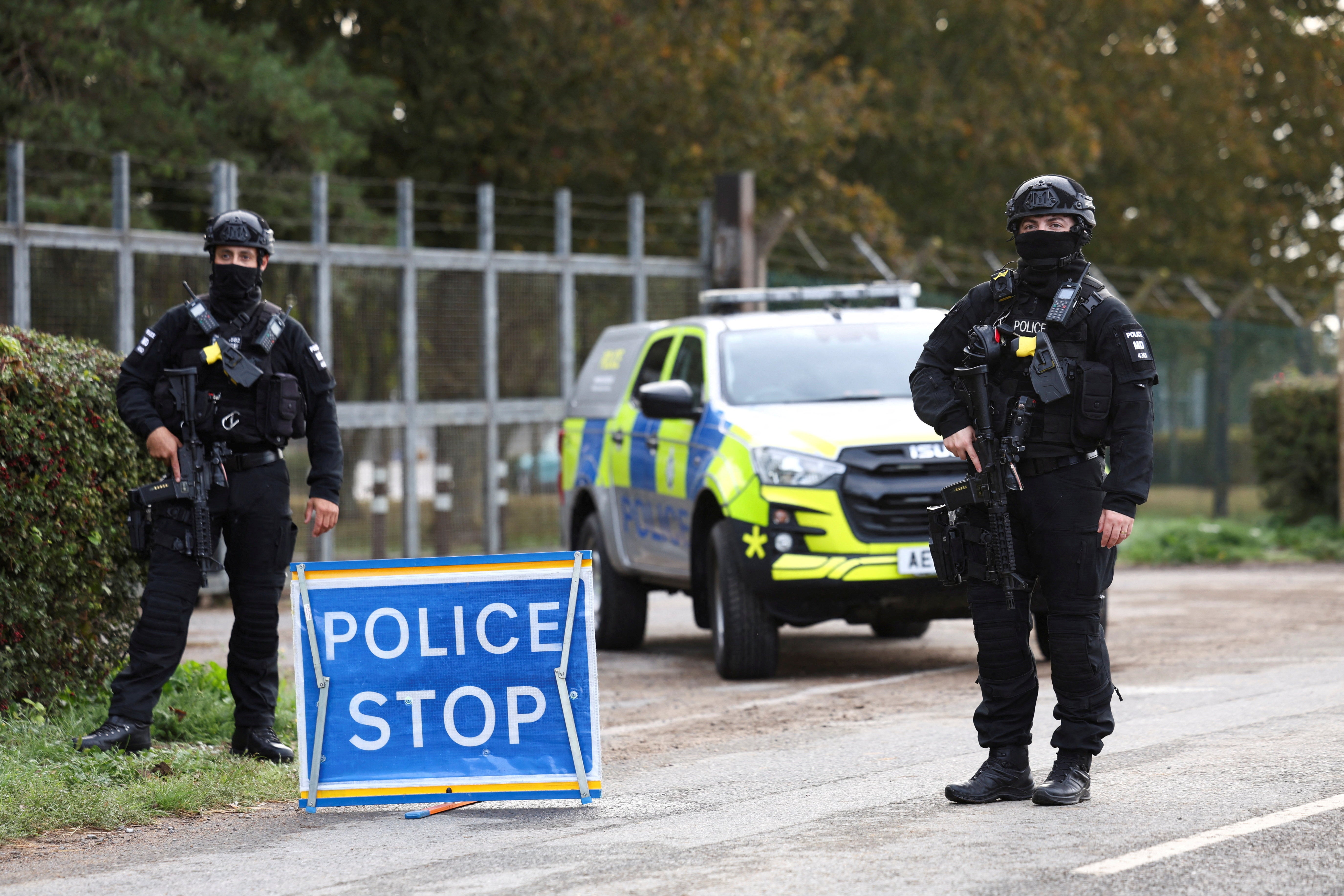 Five men were arrested on suspicion of offences under the Explosives Act in Fairford