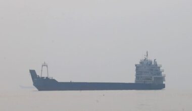 Vessels in the Strait of Hormuz near the beach of Bandar Abbas