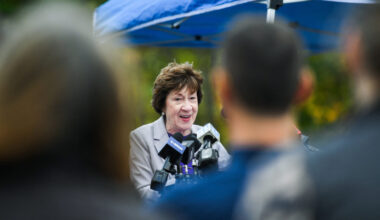 US Senator Susan Collins visits a new wastewater treatment facility in Windham