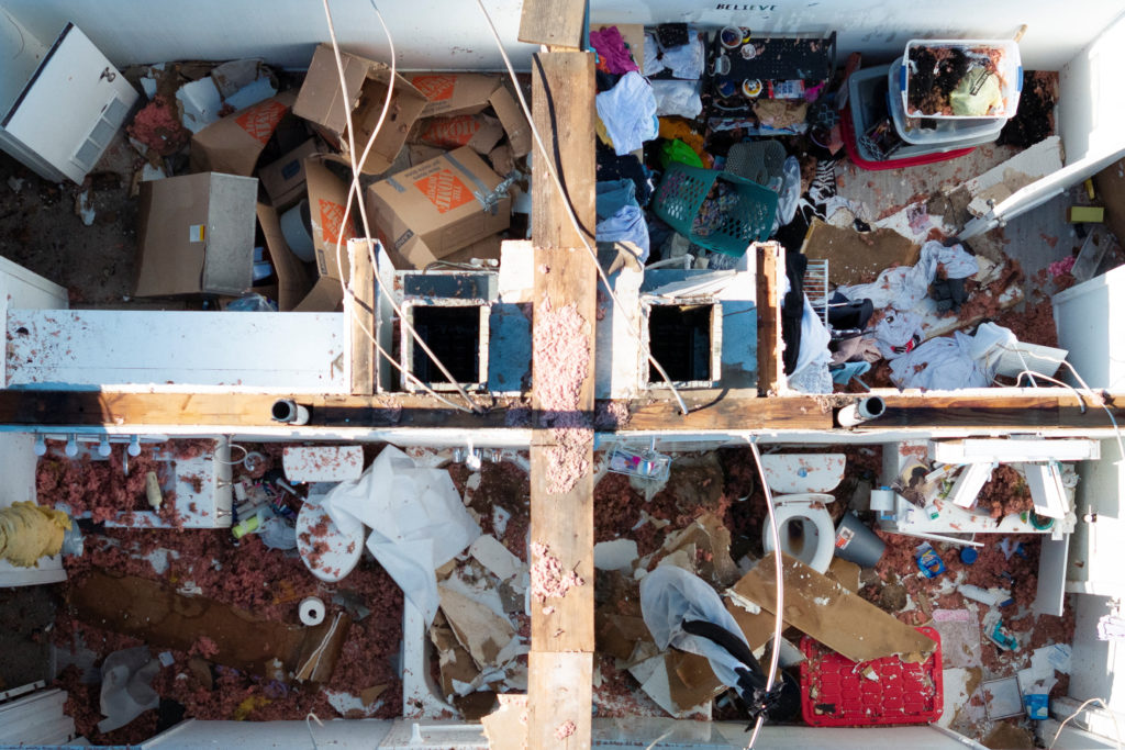 Aftermath of Hurricane Isaias, in Milton, Florida