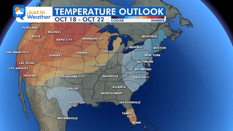 October 12 weather NOAA temperature outlook